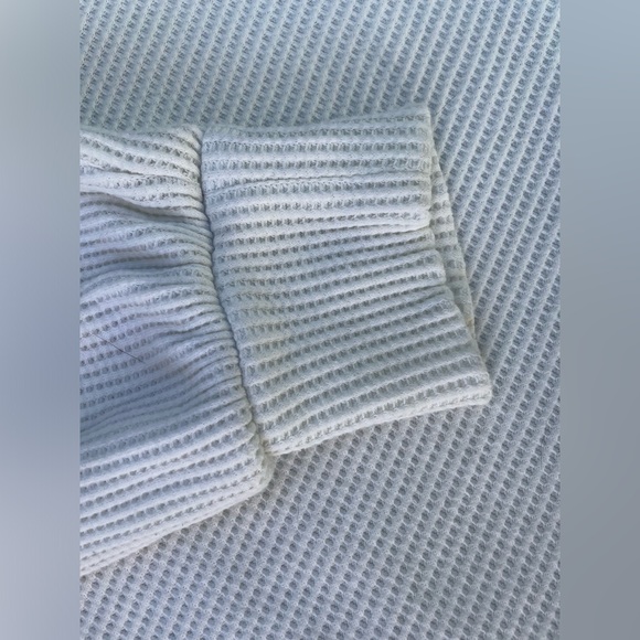 GAP Off White Turtleneck Thermal Relaxed Fit Shirt Large Tall - Picture 4 of 8